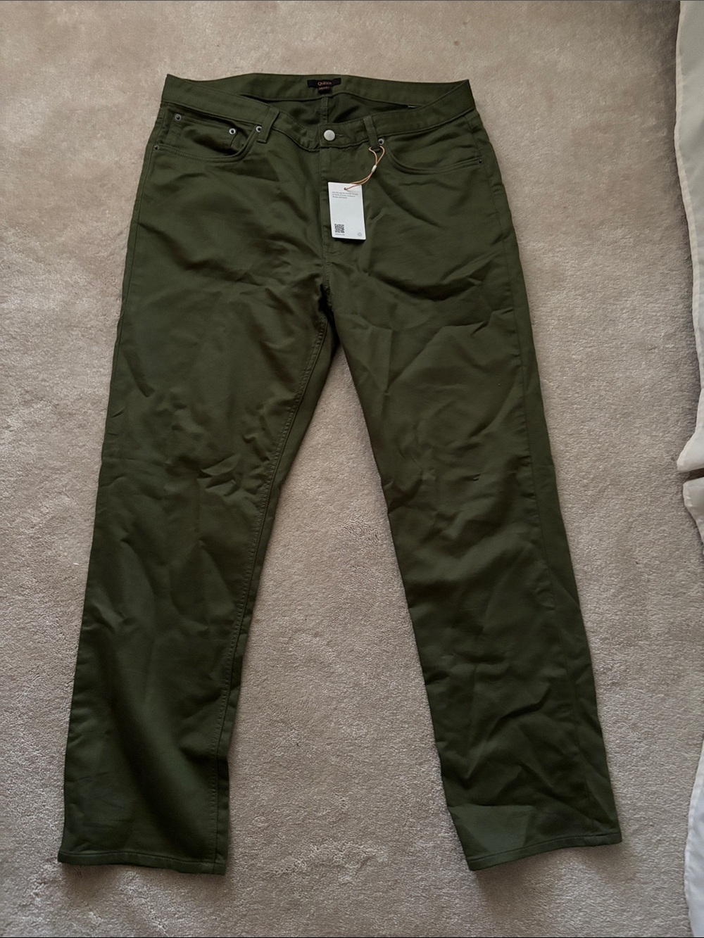 Quince Men's Olive Chino Pants - Deep Olive Green